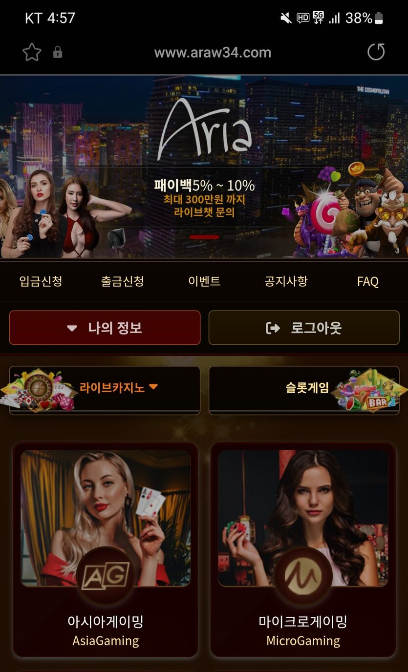 아리아카지노 후기(0)
