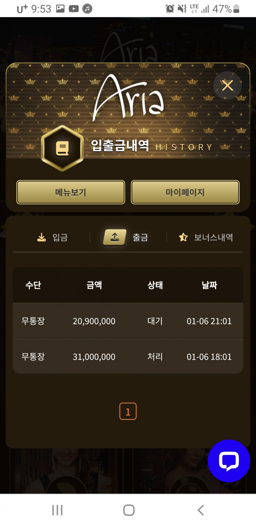 아리아 후기(1)