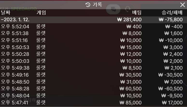오늘도 재미로 해보는 룰렛(0)