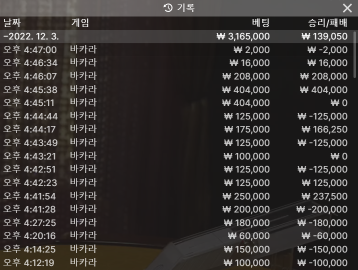 에볼루션에서 오랜만에 본게임 했습니다.(0)