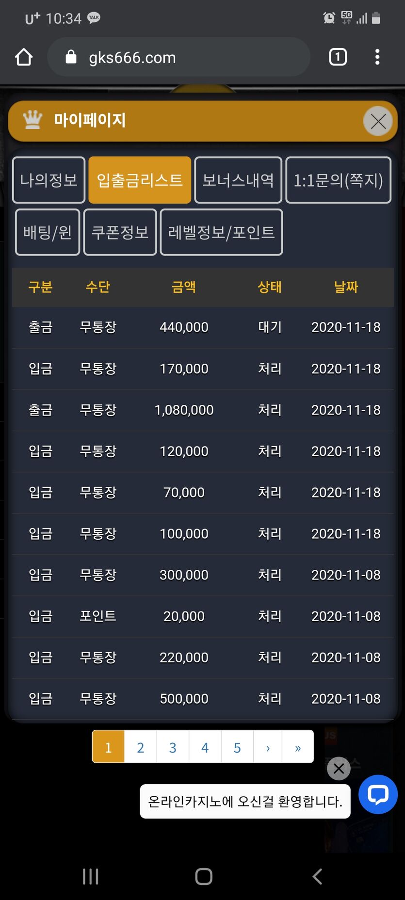 온라인 카지노후기(0)