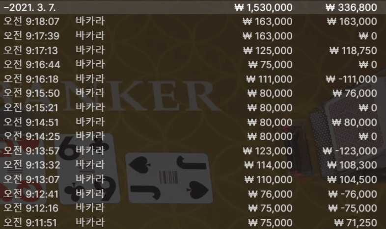 오전 짧은 바카라 후기(0)
