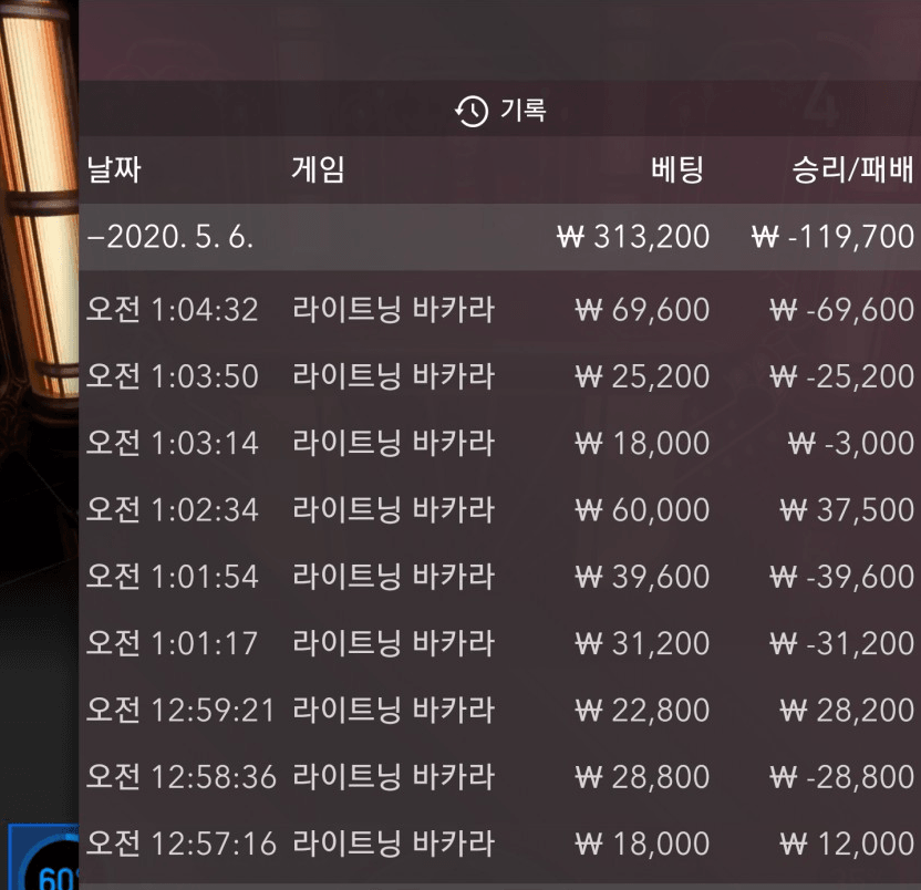 라이트닝 바카라는 진짜 못하겠다(0)