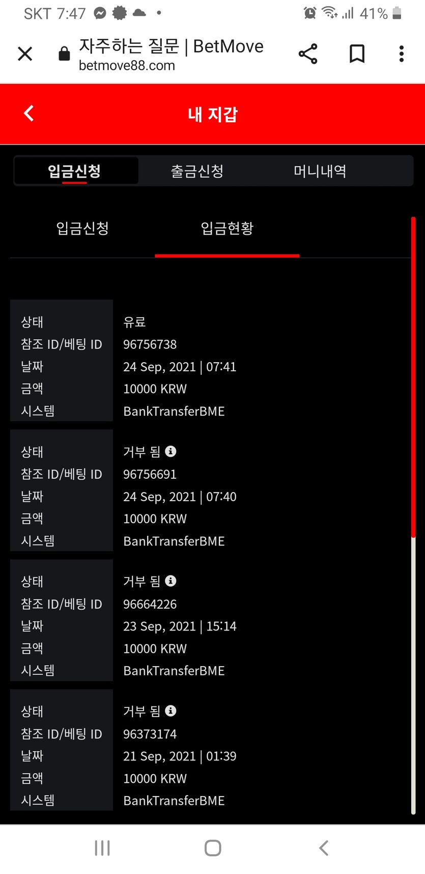 벳무브 후기(1)