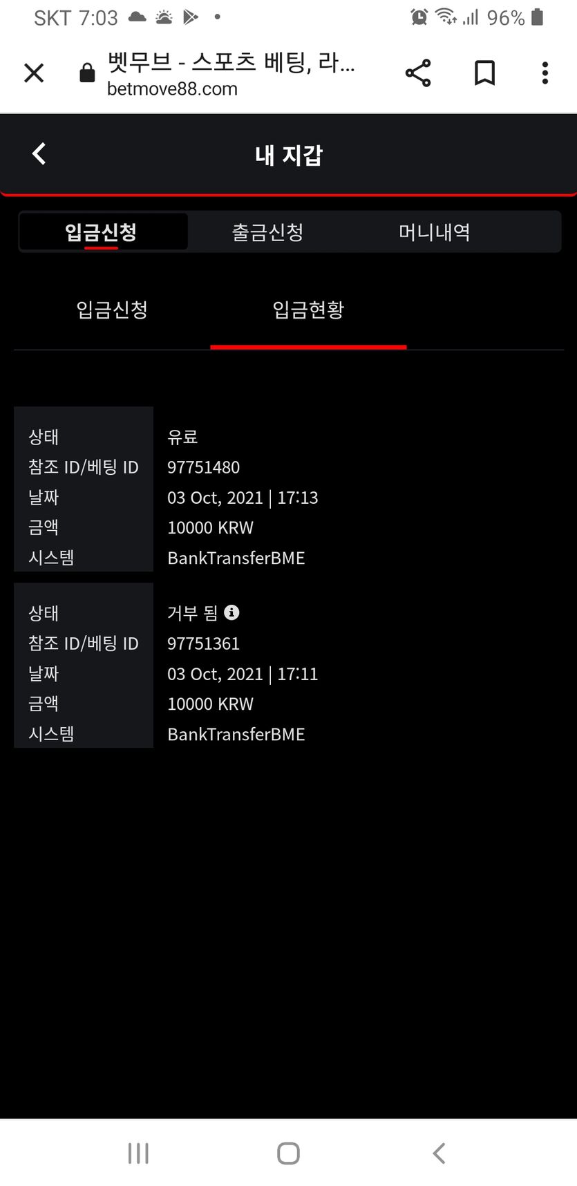 벳무브 후기(1)
