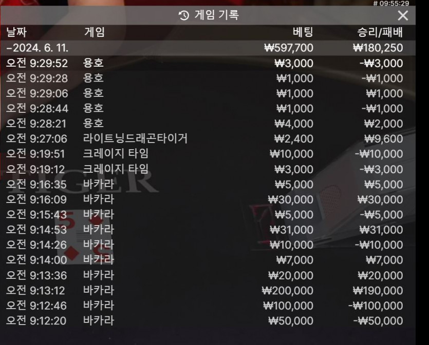 06/11 케이카지노 후기(0)