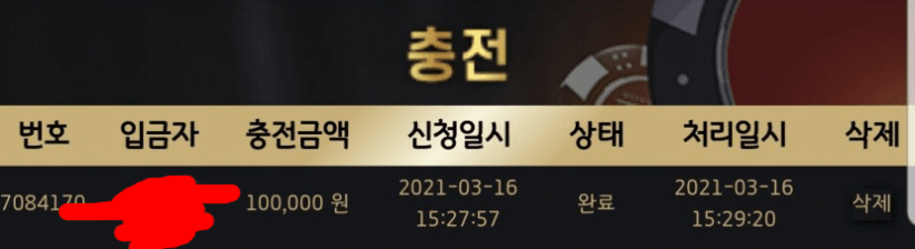 야심차게 입금한 제왕(0)