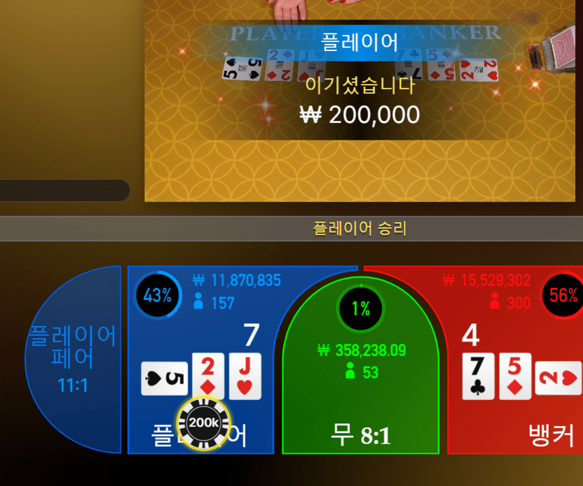 에볼루션 오늘의 승리는 XO(0)
