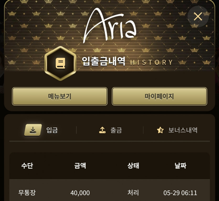 아리아 후기(0)