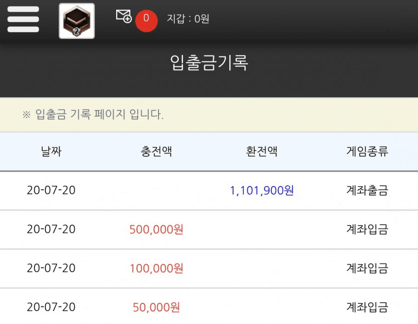 빅카 100년만에 출금(0)