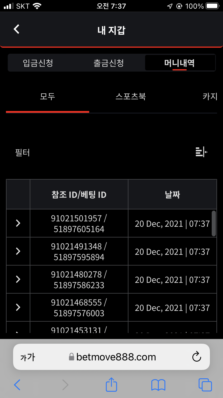벳무브 후기(0)