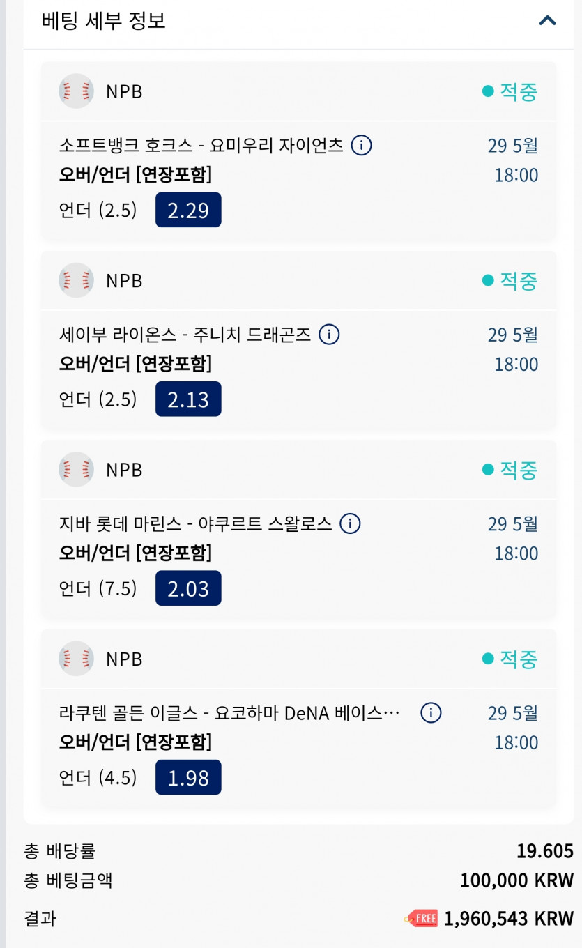 크보벳 일야적중(0)
