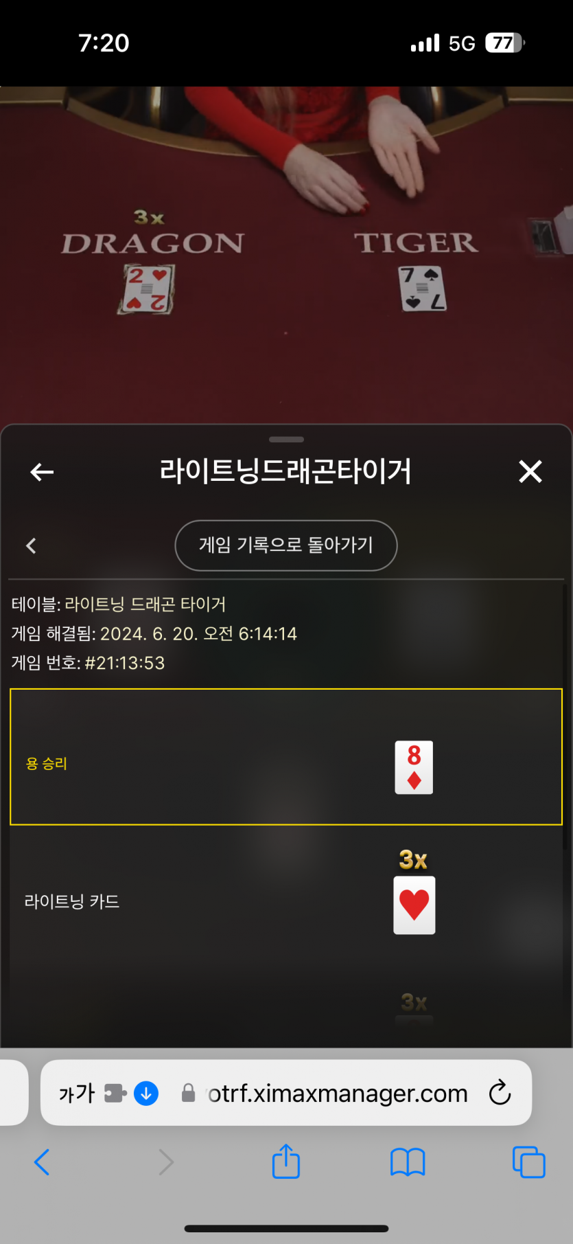 아리아 카지노 루징 후기(0)