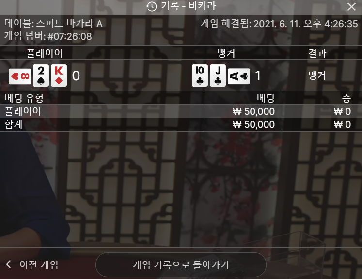 2번 배팅하고 마음 접었다(1)