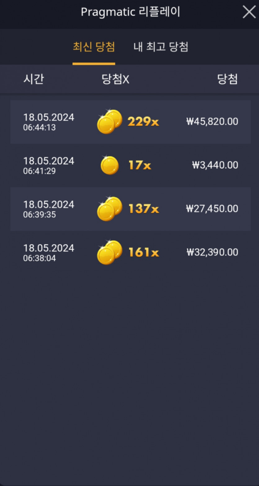 5/18 비제휴 슬롯 후기(1)