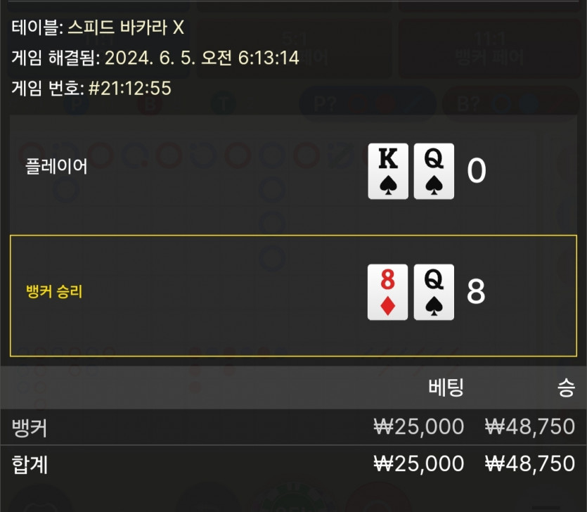 6/5 케이 바카라 후기 4(0)
