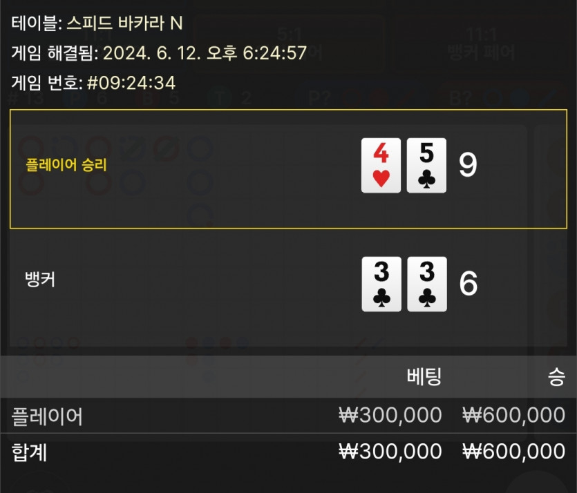 6/12 케이 바카라 후기 2(0)