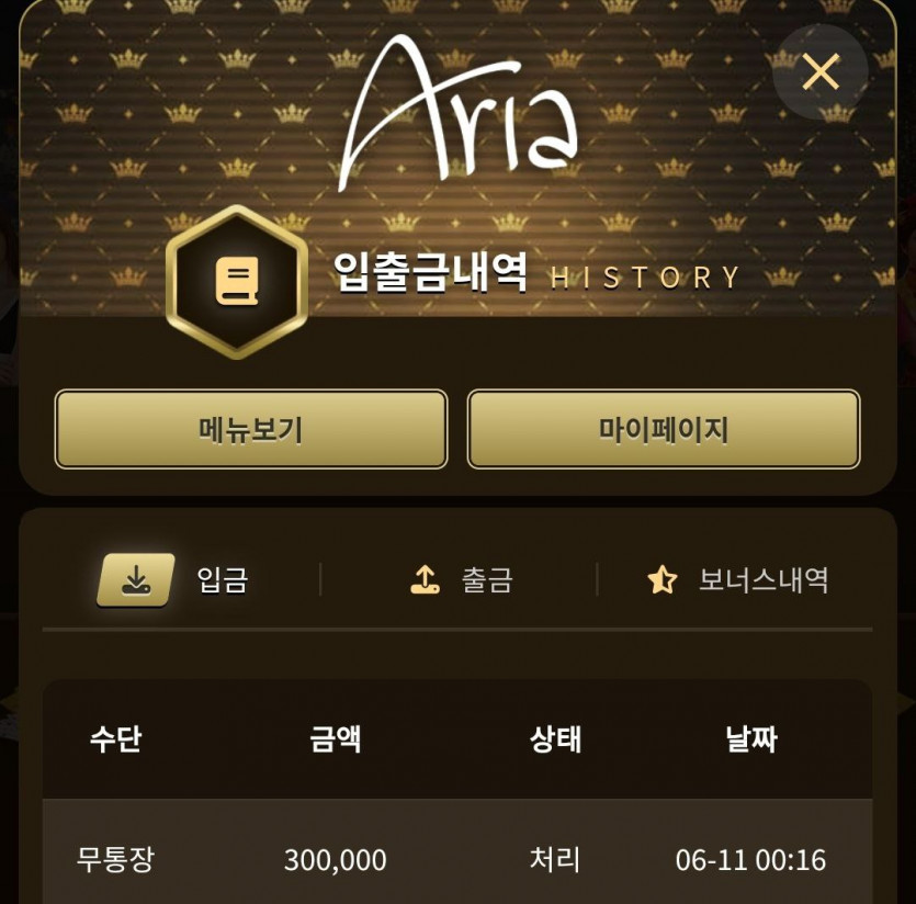 아리아 후기(0)