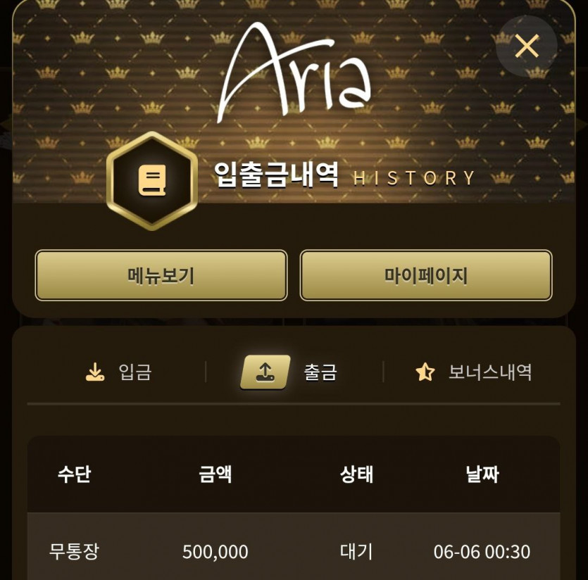 아리아 후기(0)