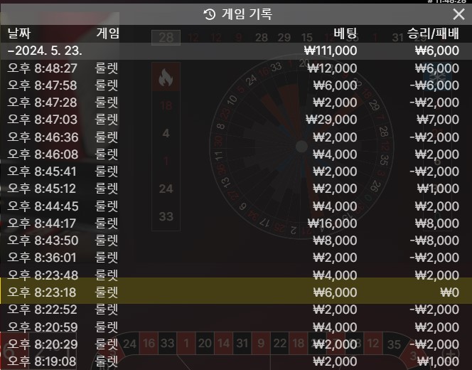 모조리 본전....(0)