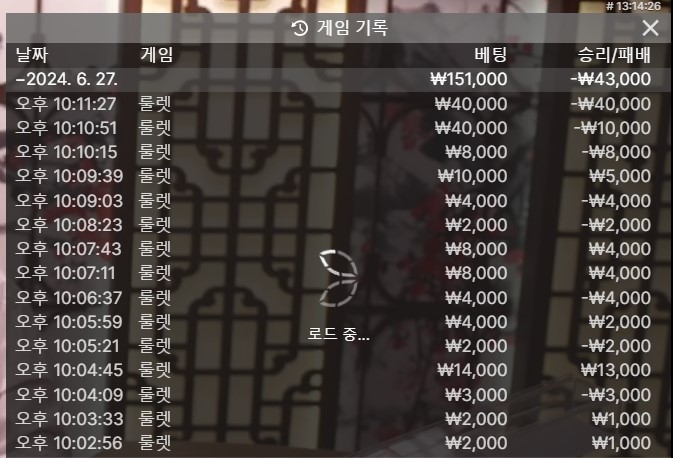 허허 배팅 잘못해서 마이너스 ㅠㅠ(0)