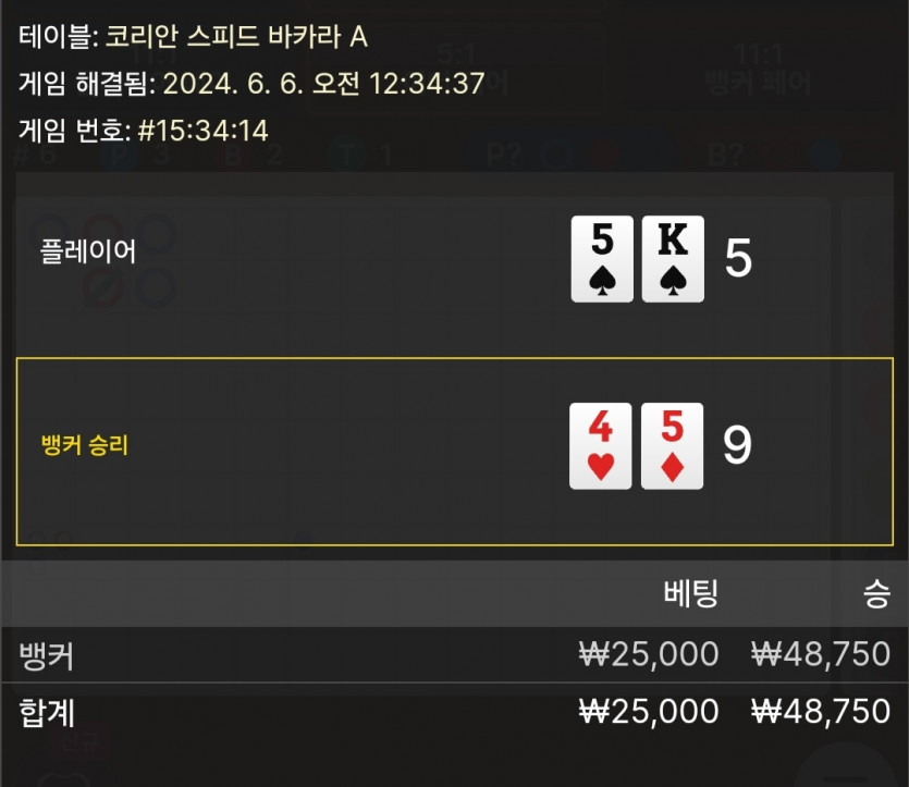 6/6 비제휴 바카라 후기 2(0)