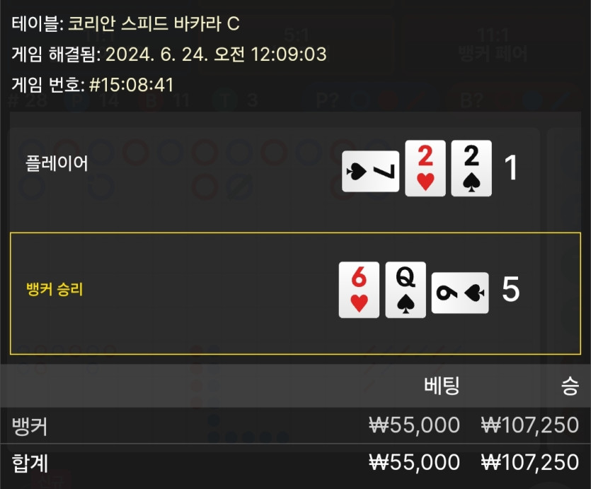 6/24 비제휴 바카라 후기(0)