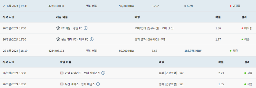 ♥벳16♥ 스포츠 후기(26일)(0)