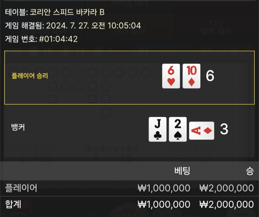 7/27 케이 바카라 후기(0)