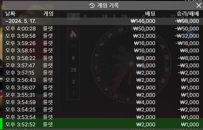 어이없이 오링(0)