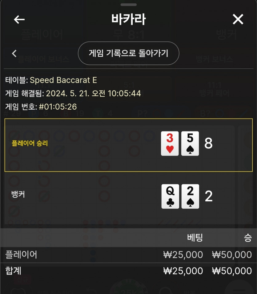 5/21 유로스타 바카라 후기 2(0)