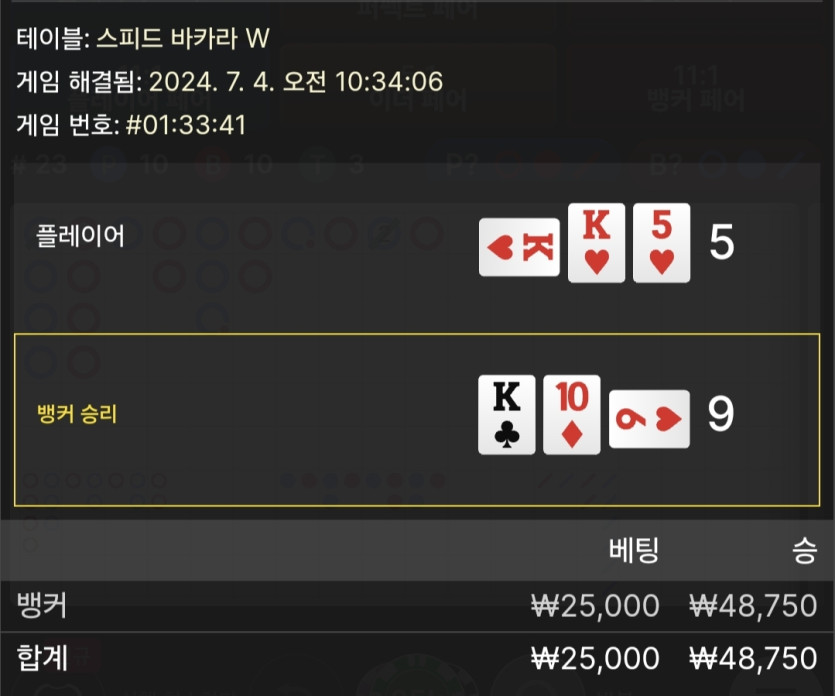 7/4 비제휴 바카라 후기(0)