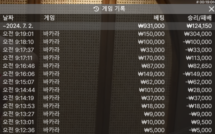 7/2 온카후기1 유로스타 출근길(+12.4)(0)