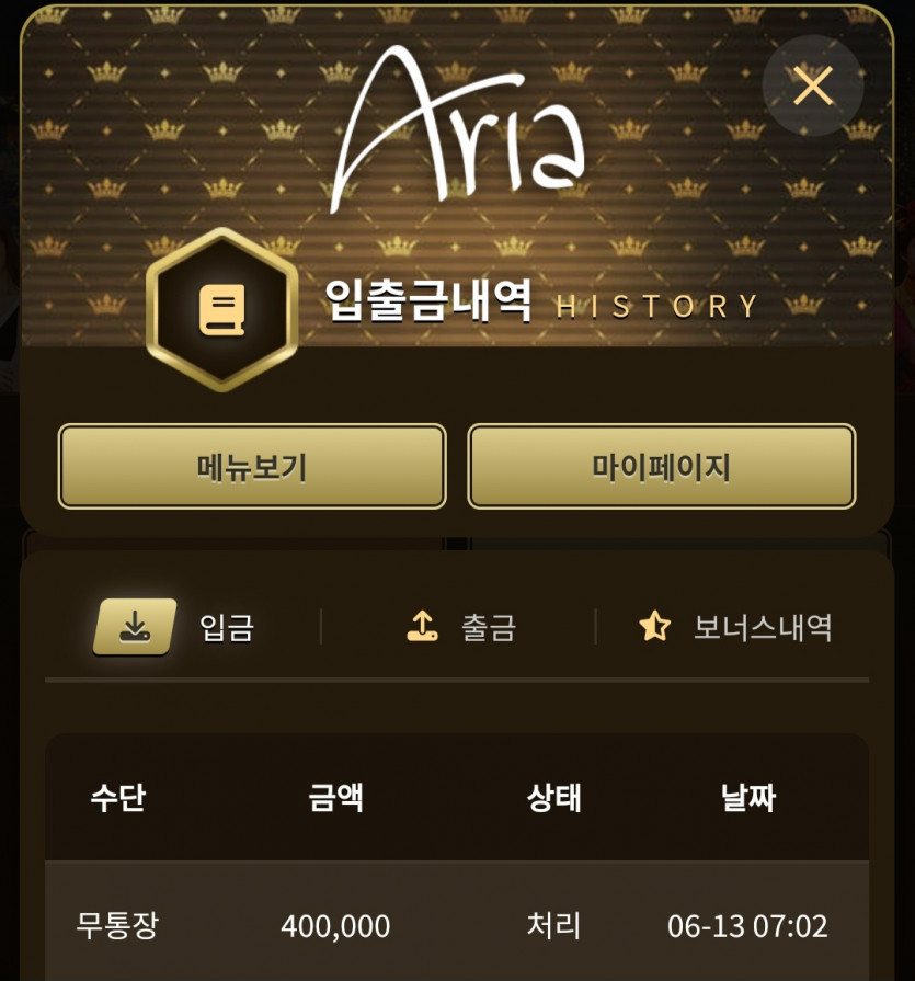 아리아 후기(0)