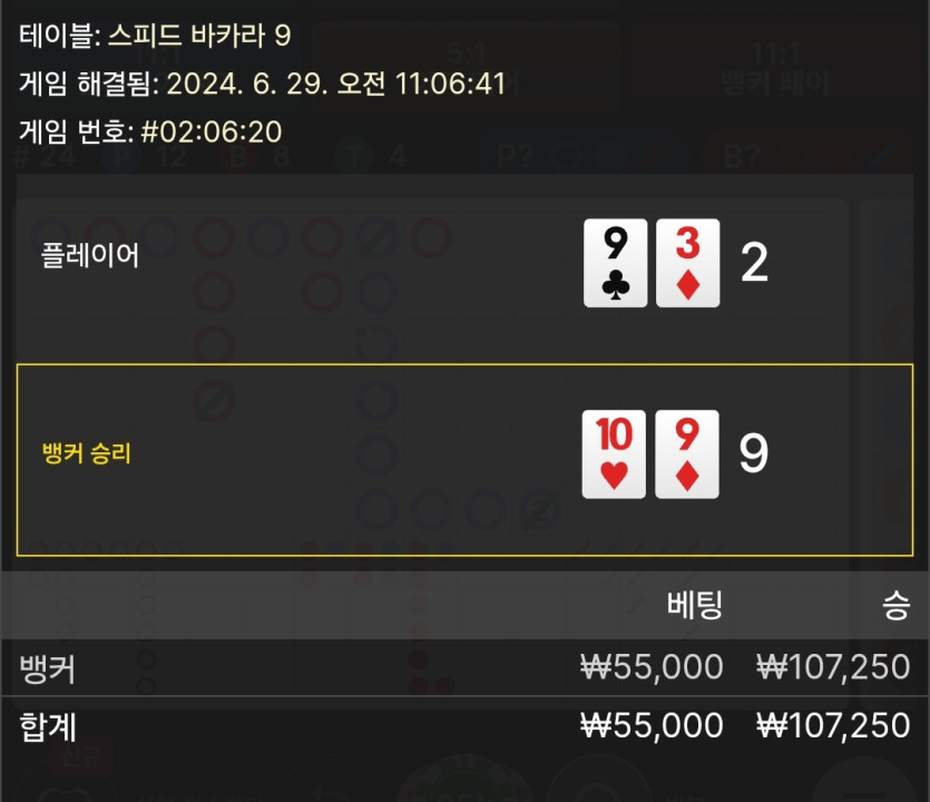 6/29 케이 바카라 후기(0)
