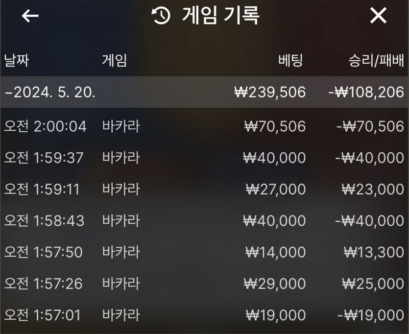 온카 인연 유로 바카라 후기(1)