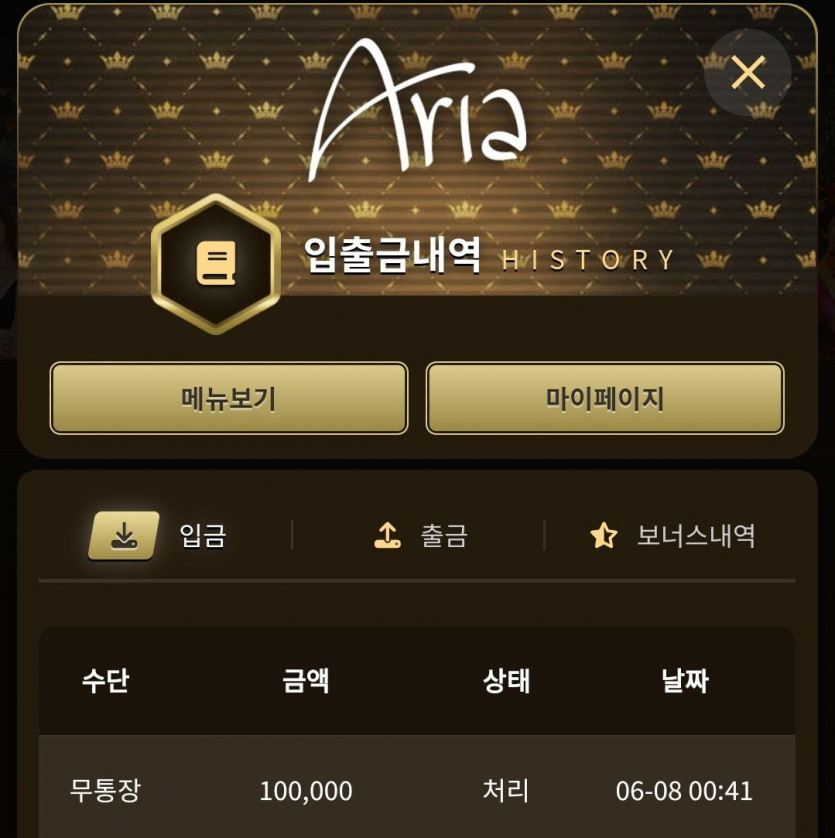 아리아 후기(0)