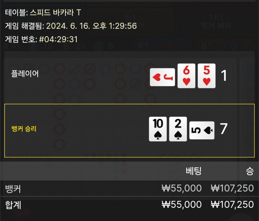 6/16 비제휴 바카라 후기 3(0)