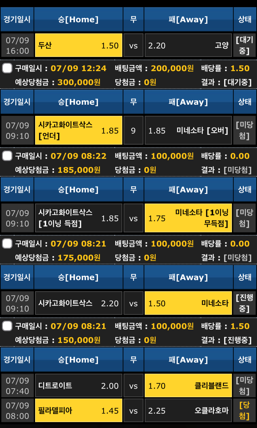 비제휴 스포츠 후기(0)