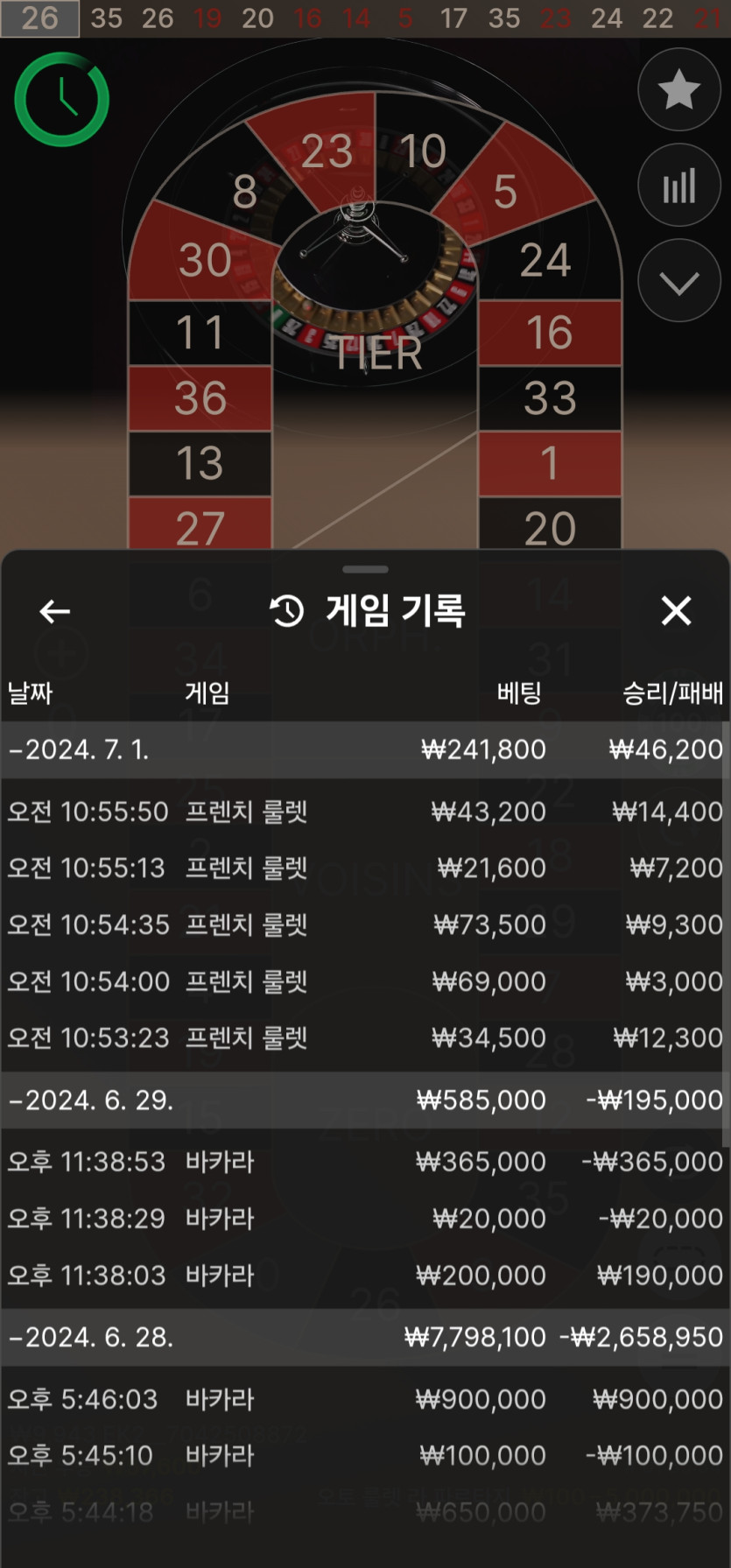 비제휴 룰렛(0)