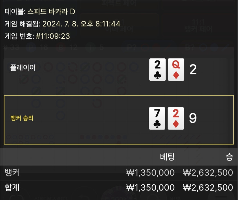 7/8 케이 바카라 후기 3(0)