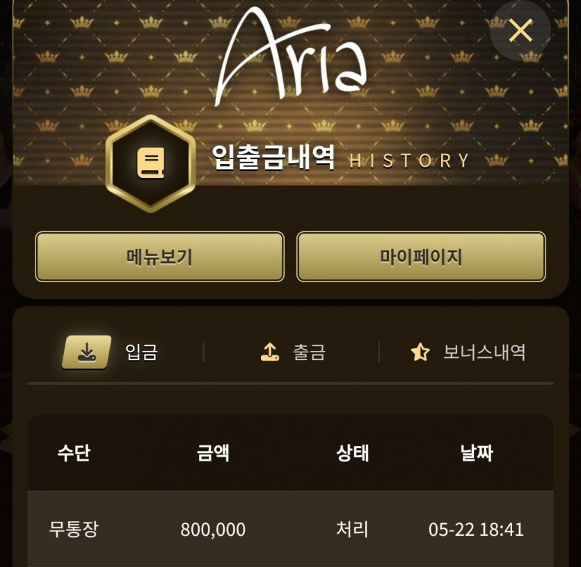 아리아 후기(0)