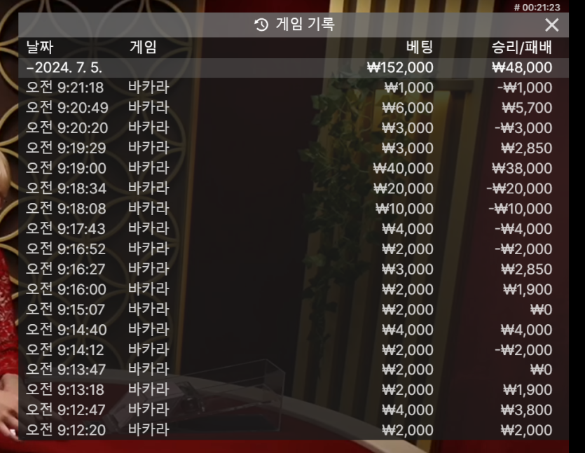 7/5 게임후기1 k카계열 출근길(+4.8)(0)
