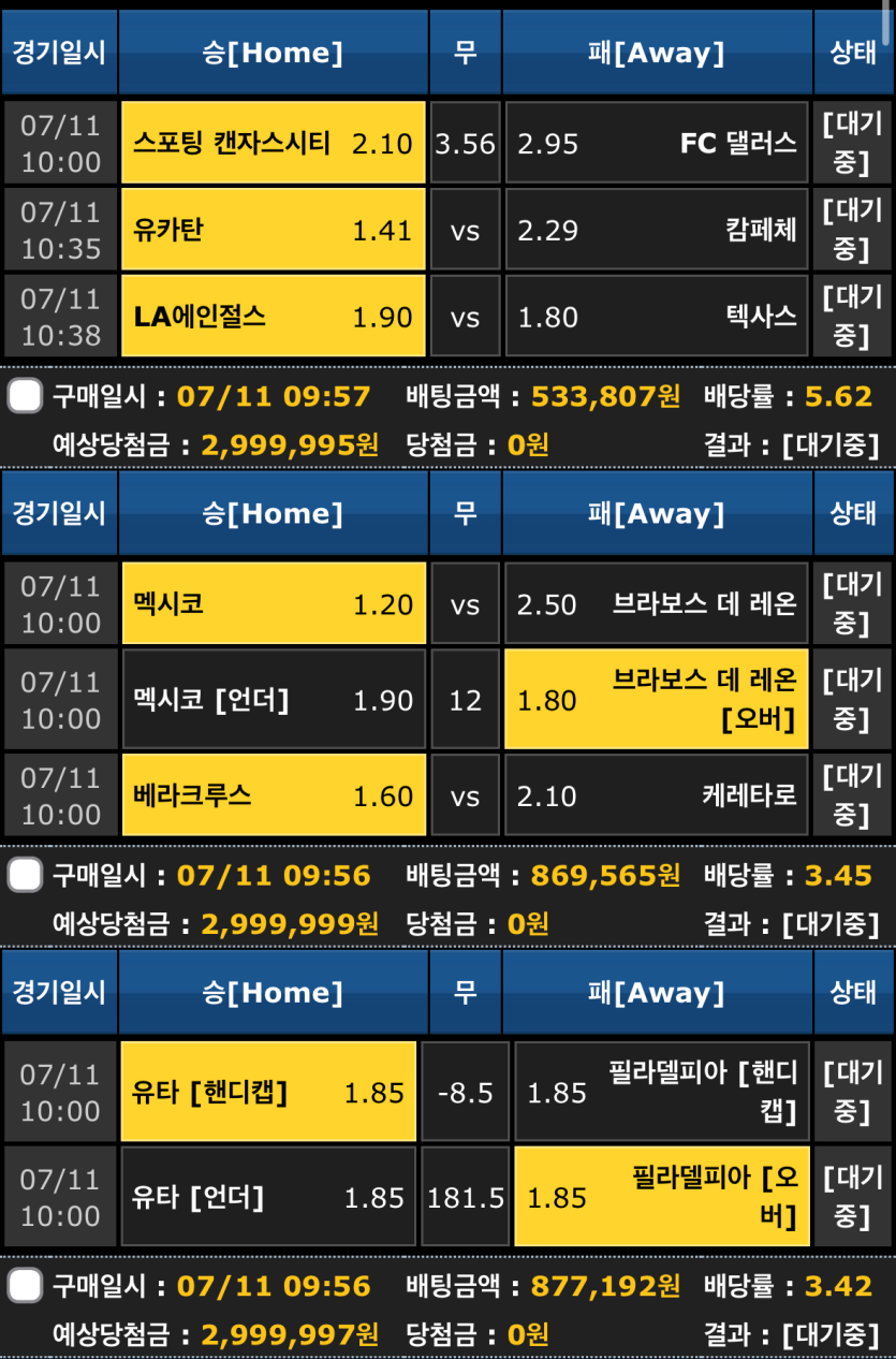 비제휴 분노의 배팅(0)