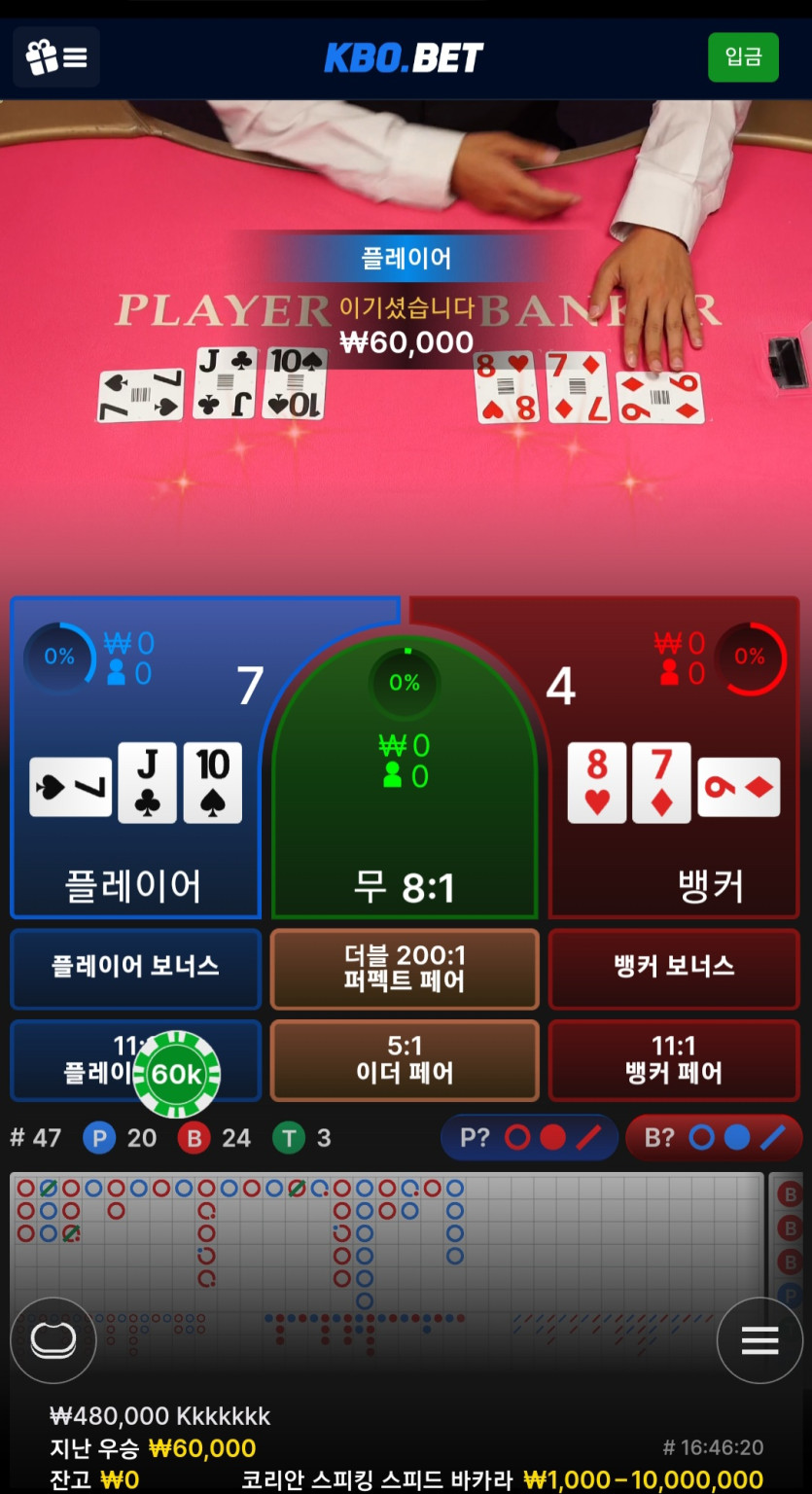 7월1일 크보뱃 바카라후기 ㅎ(0)