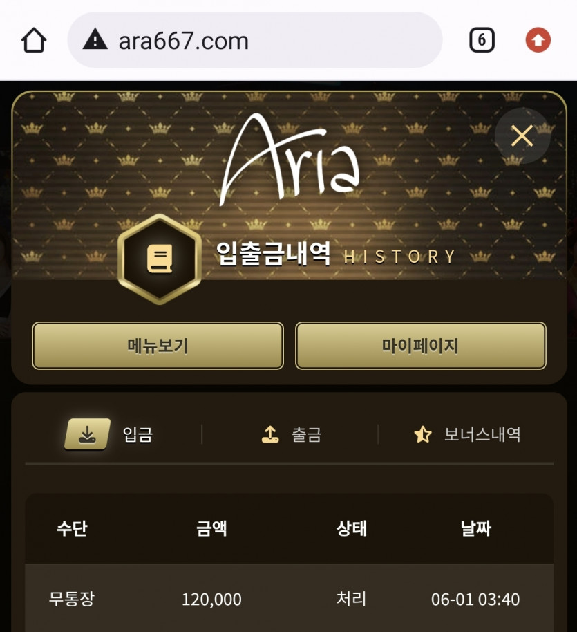 아리아 후기(0)