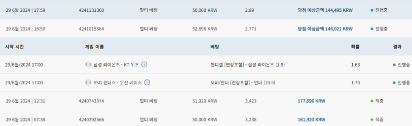 ♥벳16♥ 스포츠 후기(29일)(0)