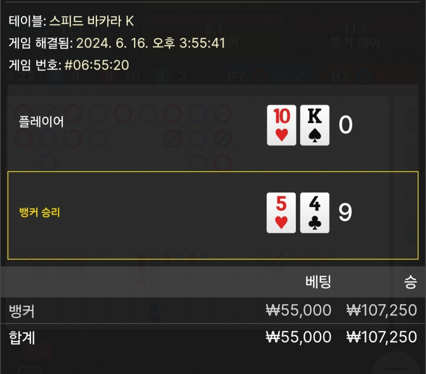 6/16 비제휴 바카라 후기 5(0)