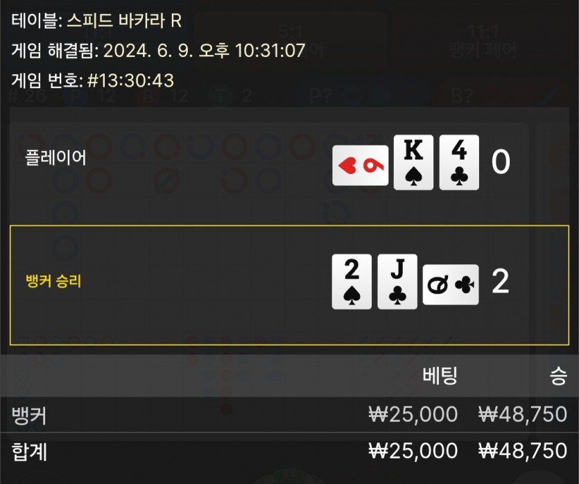 6/9 케이 바카라 후기 5(0)