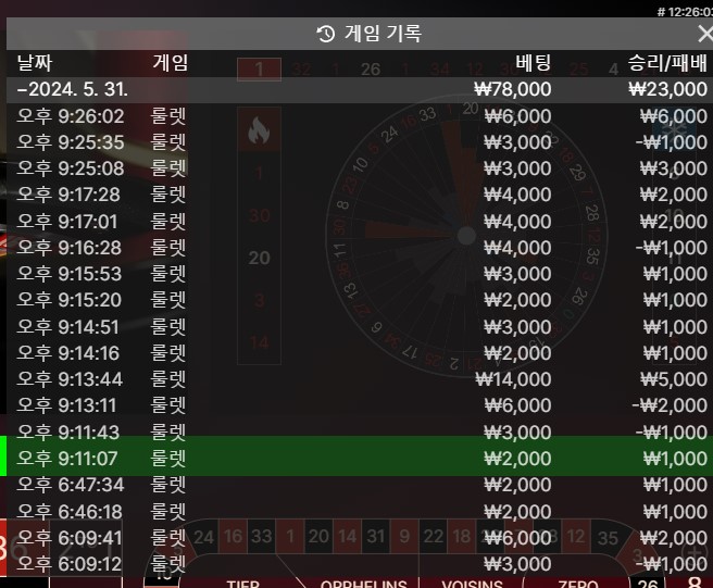 스포츠와 룰렛(0)
